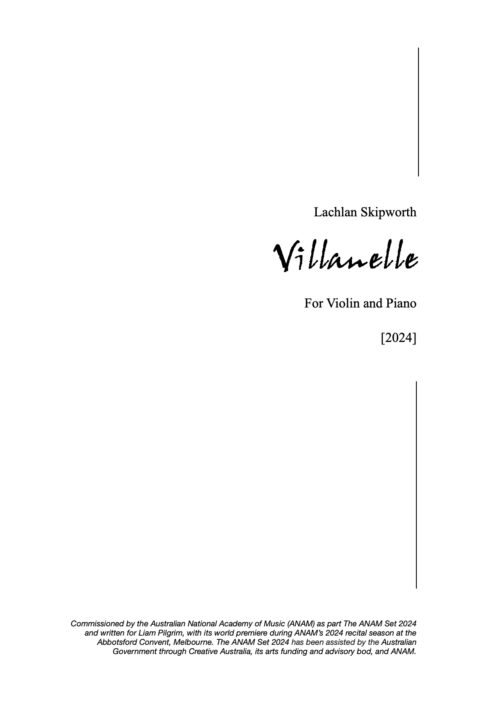 Villanelle : for violin and piano